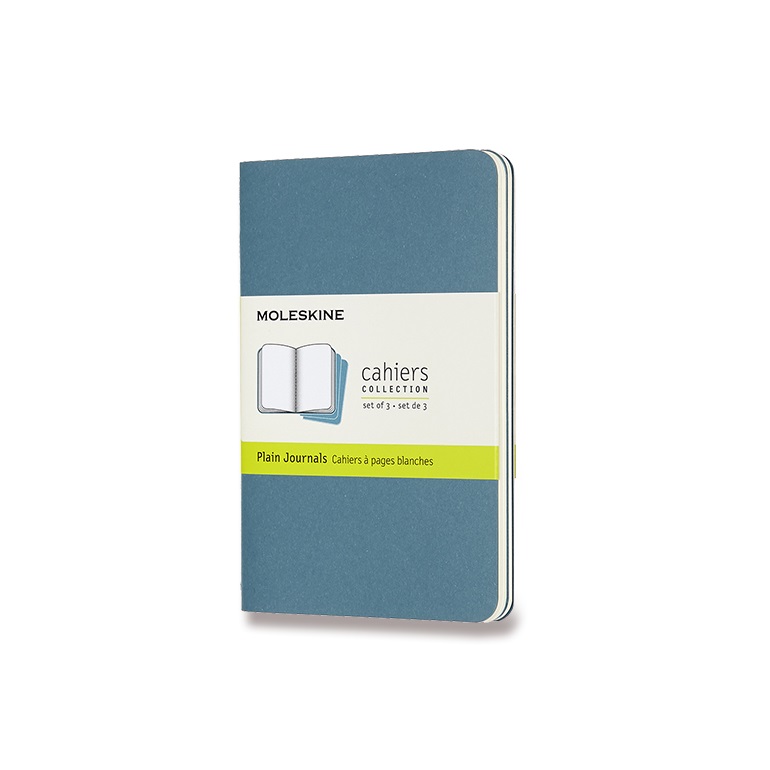 Sešity MOLESKINE 3ks čisté modré S