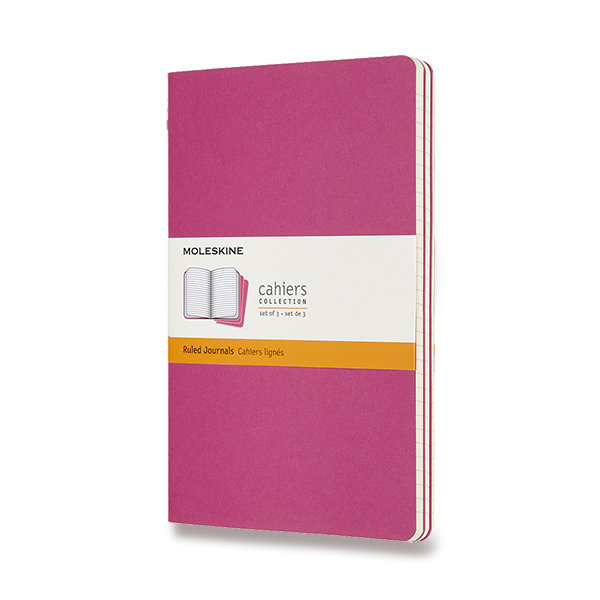 Sešity MOLESKINE 3ks linkované růžové L
