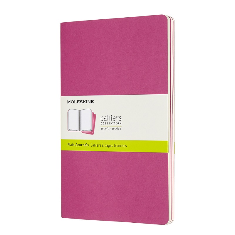 Sešity MOLESKINE 3ks čisté růžové L