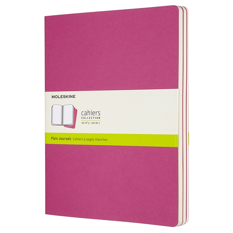 Sešity MOLESKINE 3ks čisté růžové XL