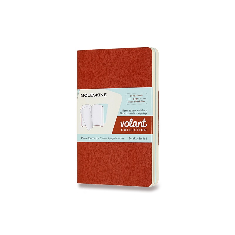 Sešity MOLESKINE 2ks Volant čisté červené/modré S