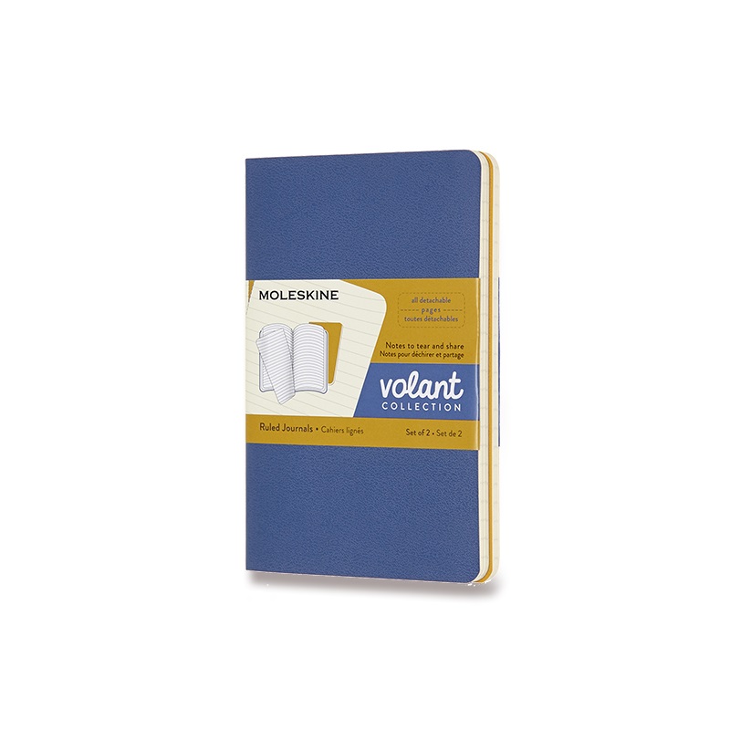 Sešity MOLESKINE 2ks Volant linkované modré/oranžové S