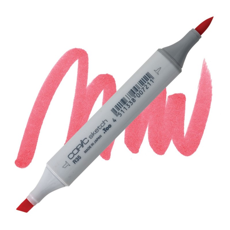 Lihová fixa COPIC Sketch oboustranná Brush & Chisel, R35 Coral