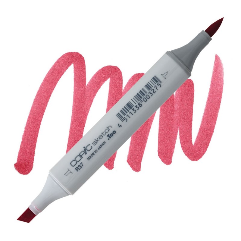 Lihová fixa COPIC Sketch oboustranná Brush & Chisel, R37 Carmine