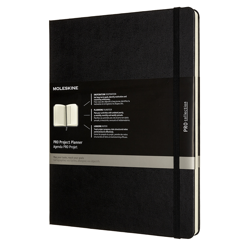 Zápisník MOLESKINE Professional Project Planner linkovaný černý XL