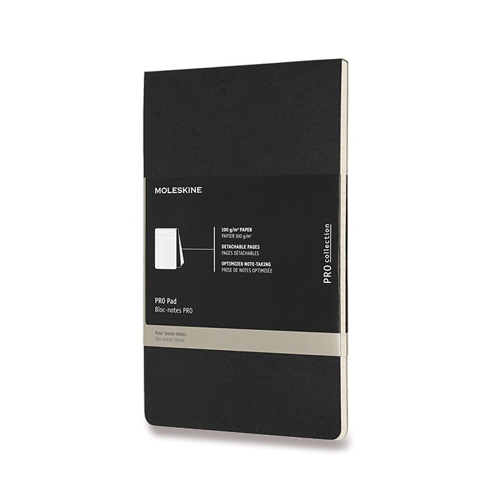 Zápisník MOLESKINE Professional Pad linkovaný černý L