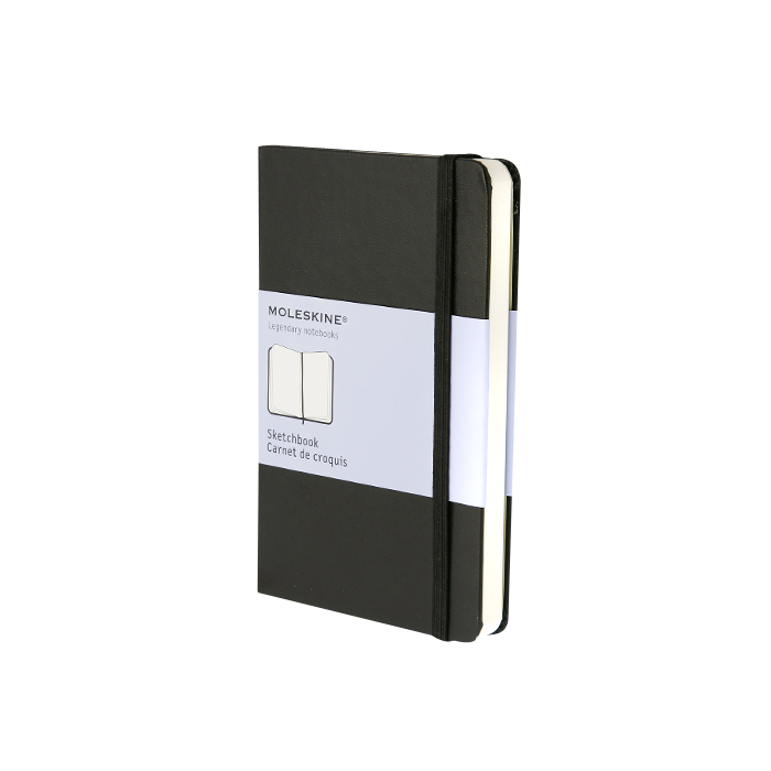 Skicář MOLESKINE tvrdý čistý černý S