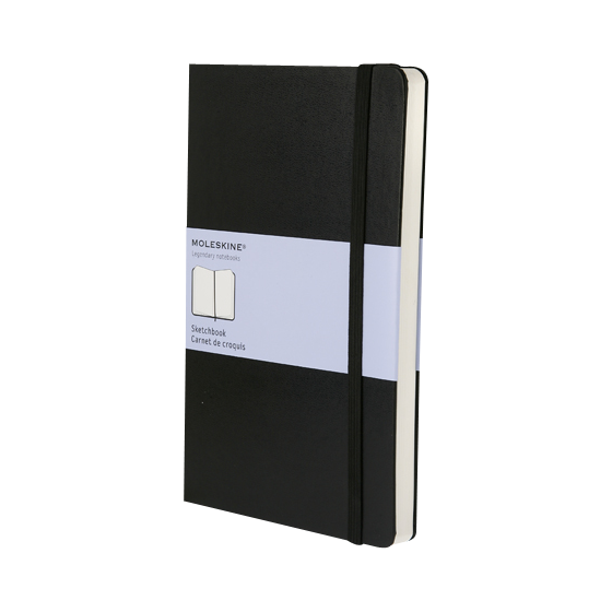 Skicář MOLESKINE tvrdý čistý černý L