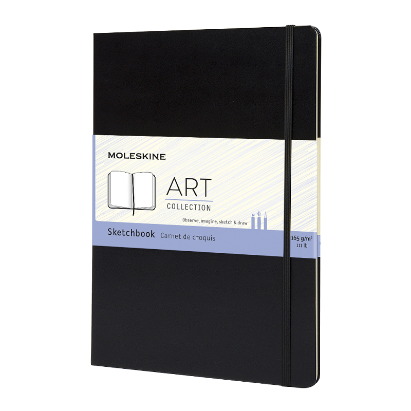 Skicář MOLESKINE tvrdý čistý černý A4