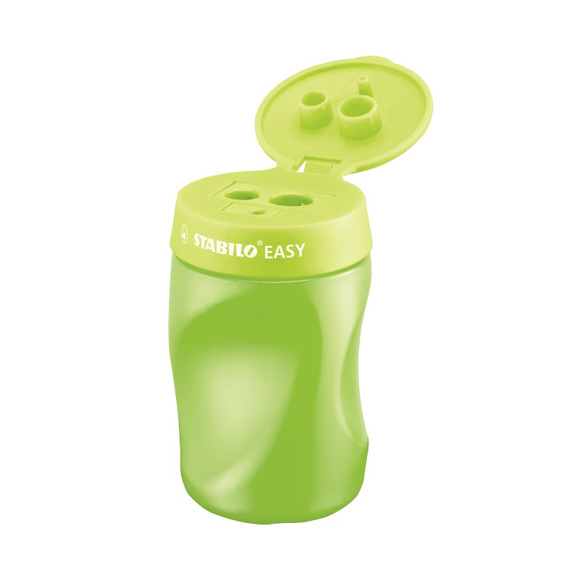 Ořezávátko STABILO EASY s 3 otvory, zelené pro praváky