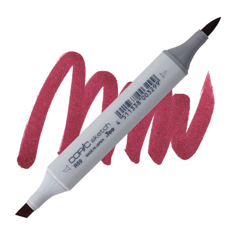 Lihová fixa COPIC Sketch oboustranná Brush & Chisel, R59 Cardinal