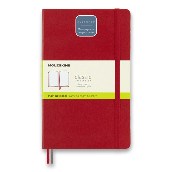 Skicář MOLESKINE tvrdý čistý červený Expanded L