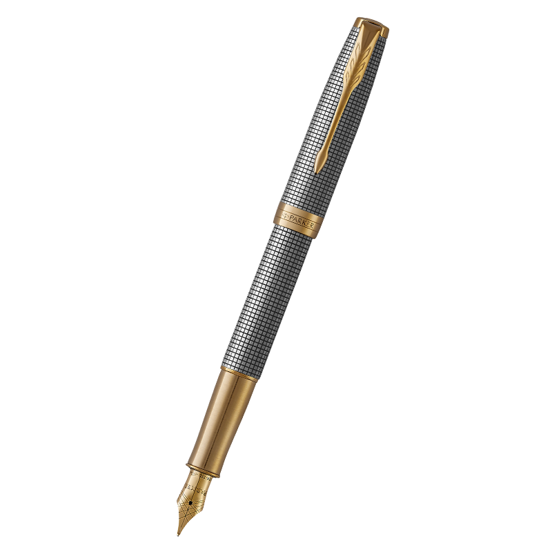 Plnící pero PARKER Sonnet Deluxe Silver Chiselled GT "F"