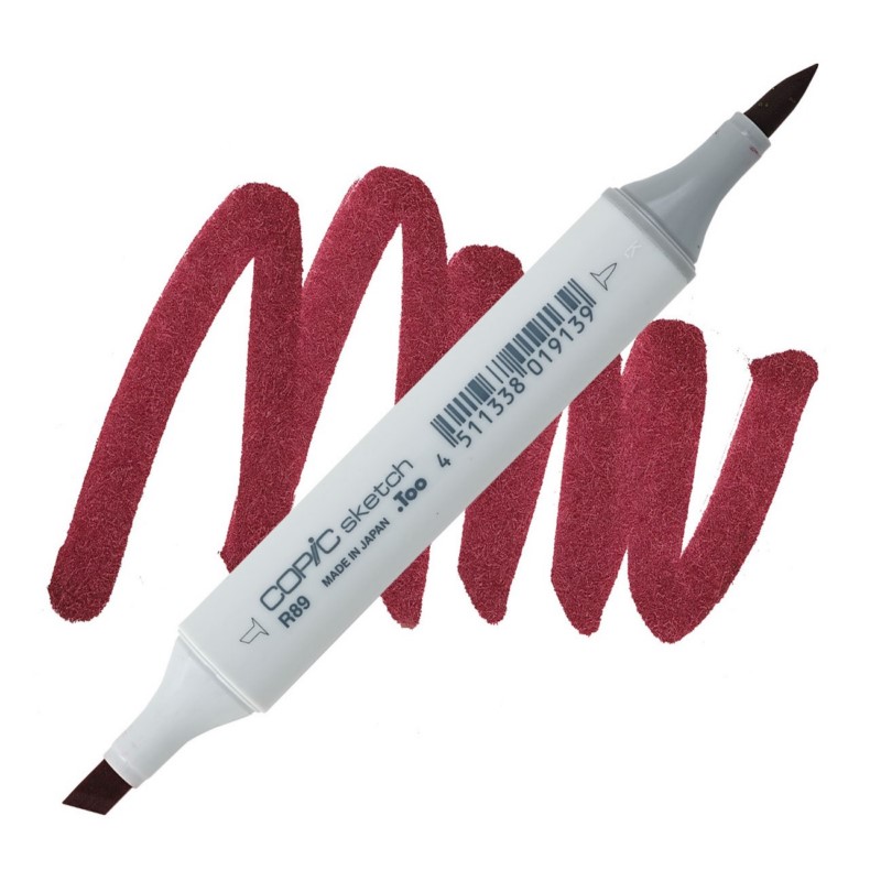 Lihová fixa COPIC Sketch oboustranná Brush & Chisel, R89 Dark red
