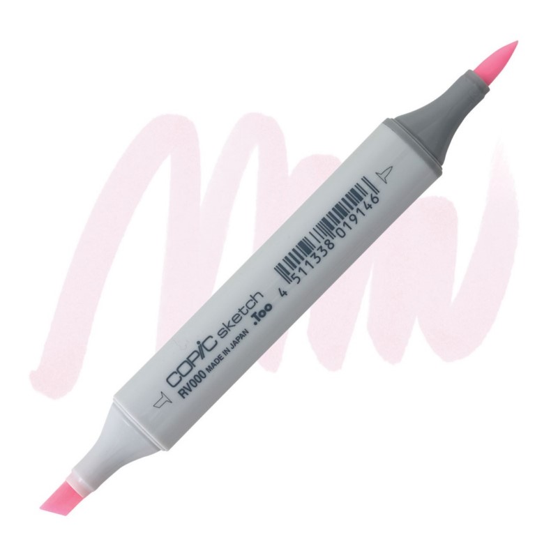 Lihová fixa COPIC Sketch oboustranná Brush & Chisel, RV000 Pale purple