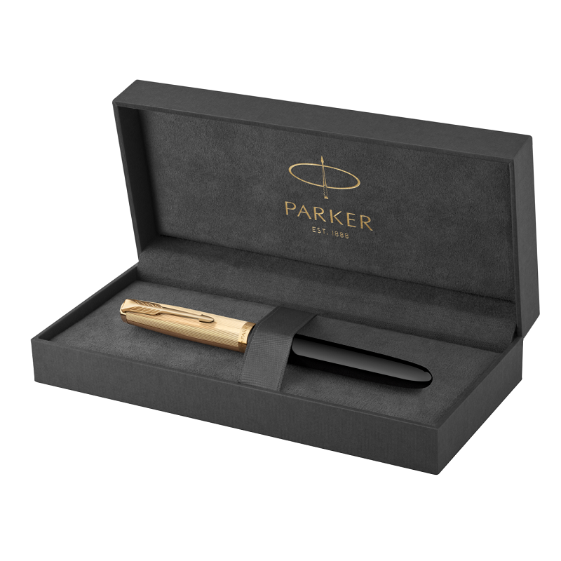 Plnící pero PARKER 51 Deluxe Black GT "F"