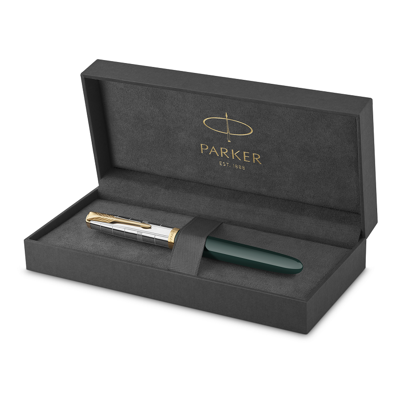 Plnící pero PARKER 51 Premium Forest Green GT "F"