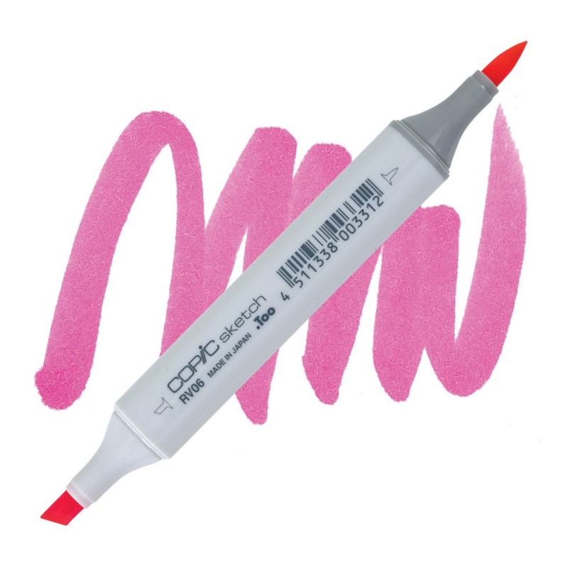 Lihová fixa COPIC Sketch oboustranná Brush & Chisel, RV06 Cerise