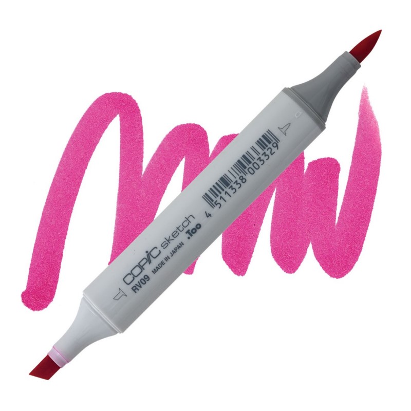 Lihová fixa COPIC Sketch oboustranná Brush & Chisel, RV09 Fuchsia