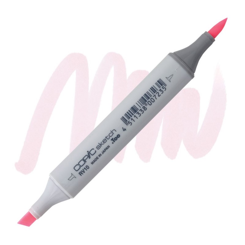 Lihová fixa COPIC Sketch oboustranná Brush & Chisel, RV10 Pale pink