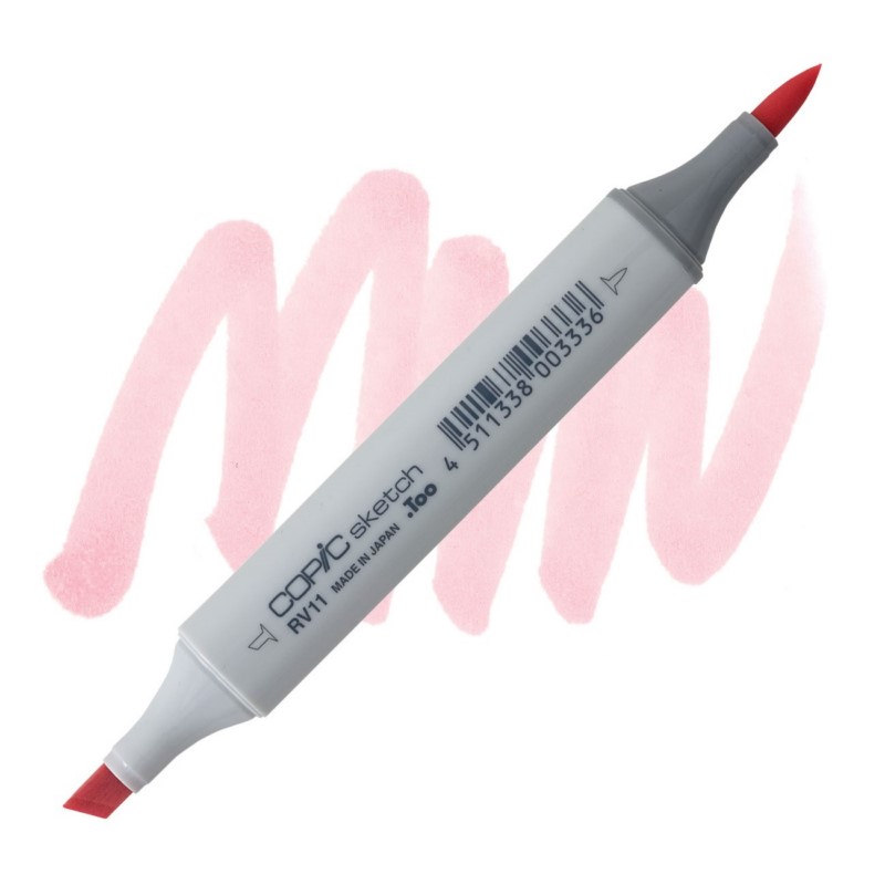 Lihová fixa COPIC Sketch oboustranná Brush & Chisel, RV11 Pink
