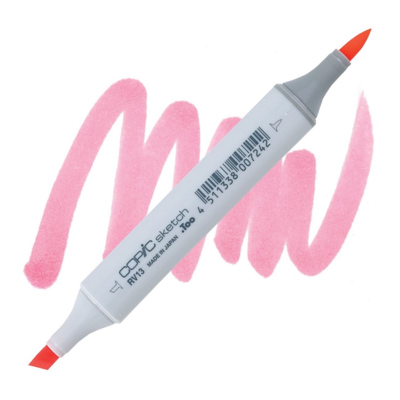 Lihová fixa COPIC Sketch oboustranná Brush & Chisel, RV13 Tender pink