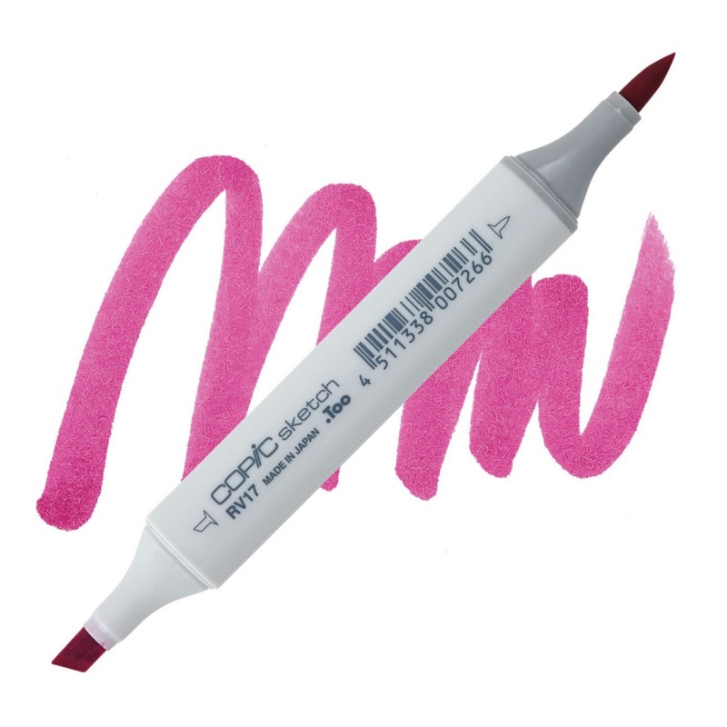 Lihová fixa COPIC Sketch oboustranná Brush & Chisel, RV17 Deep magenta