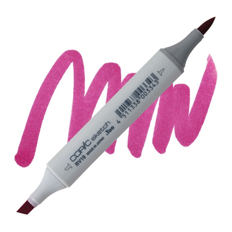 Lihová fixa COPIC Sketch oboustranná Brush & Chisel, RV19 Red violet