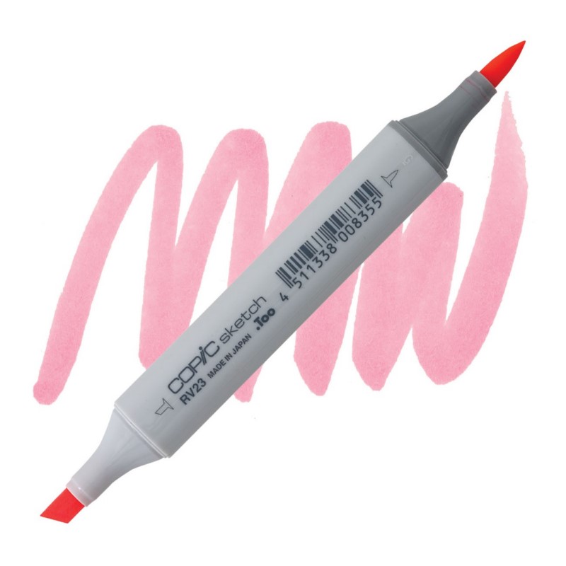 Lihová fixa COPIC Sketch oboustranná Brush & Chisel, RV23 Pure pink