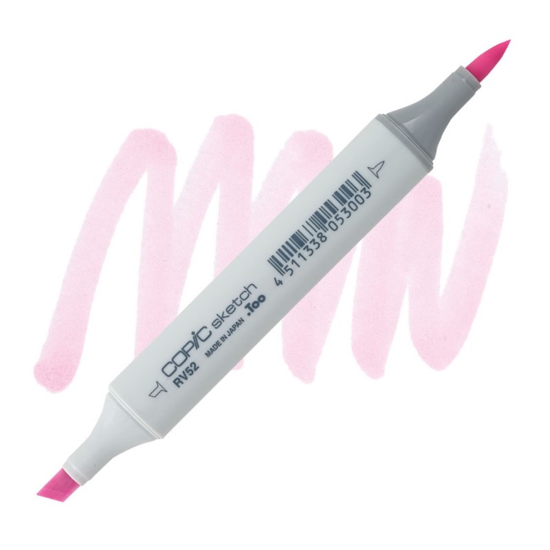 Lihová fixa COPIC Sketch oboustranná Brush & Chisel, RV52 Cotton candy