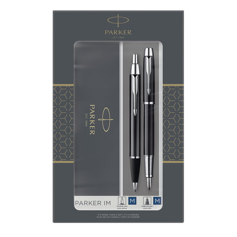 Plnící a kuličkové pero PARKER IM Black CT Duo Set