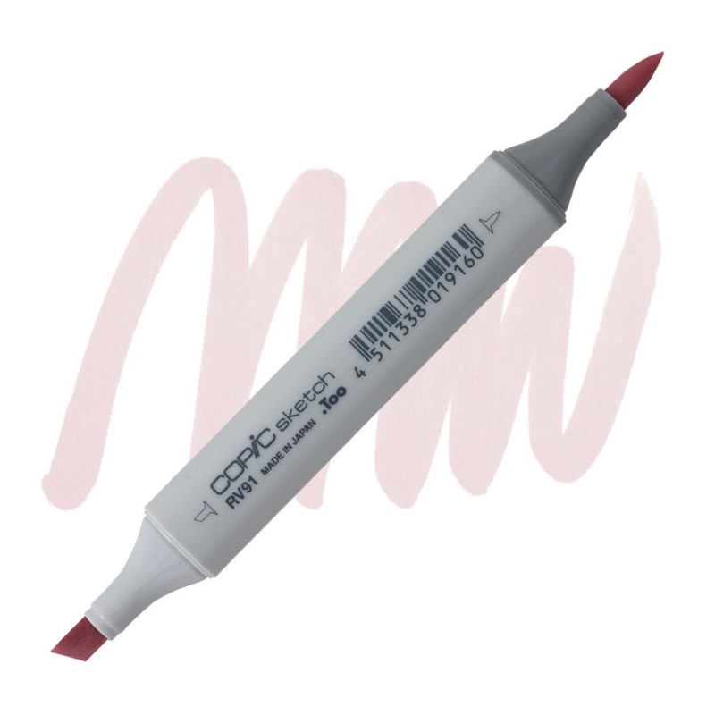 Lihová fixa COPIC Sketch oboustranná Brush & Chisel, RV91 Grayish cherry