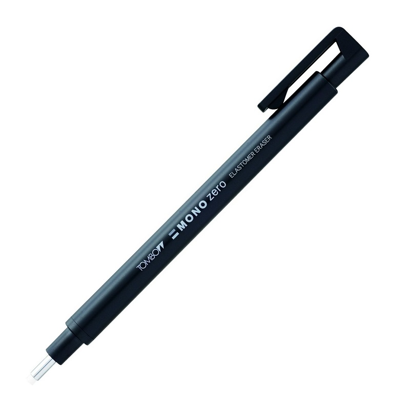 Gumovací tužka TOMBOW MONO Zero, černá kulatá