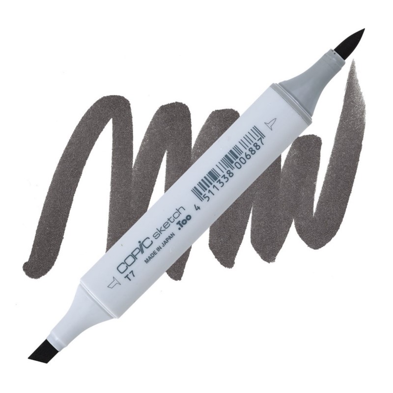 Lihová fixa COPIC Sketch oboustranná Brush & Chisel, T7 Toner gray 7