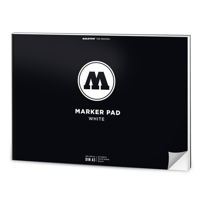 Blok MOLOTOW Basic Marker Pad A3 bílý, 50 listů