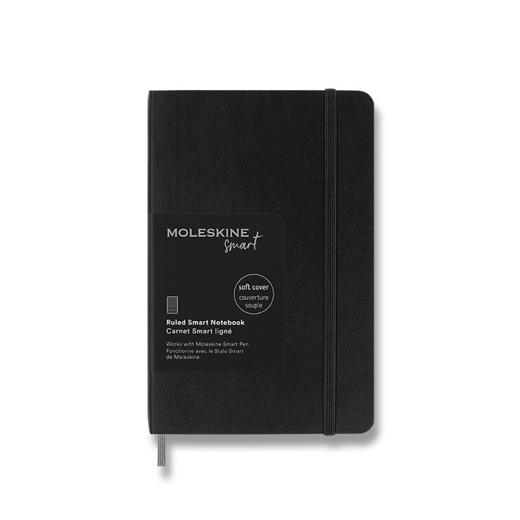 Skicář MOLESKINE Smart Writing měkký linkovaný černý S