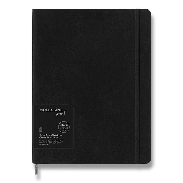 Skicář MOLESKINE Smart Writing měkký linkovaný černý XL