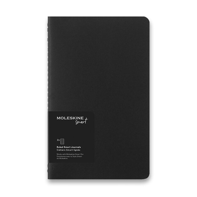 Sešity MOLESKINE Smart Writing 2ks linkované černé L