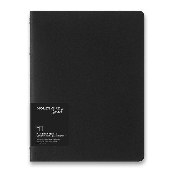 Sešity MOLESKINE Smart Writing 2ks čisté černé XL