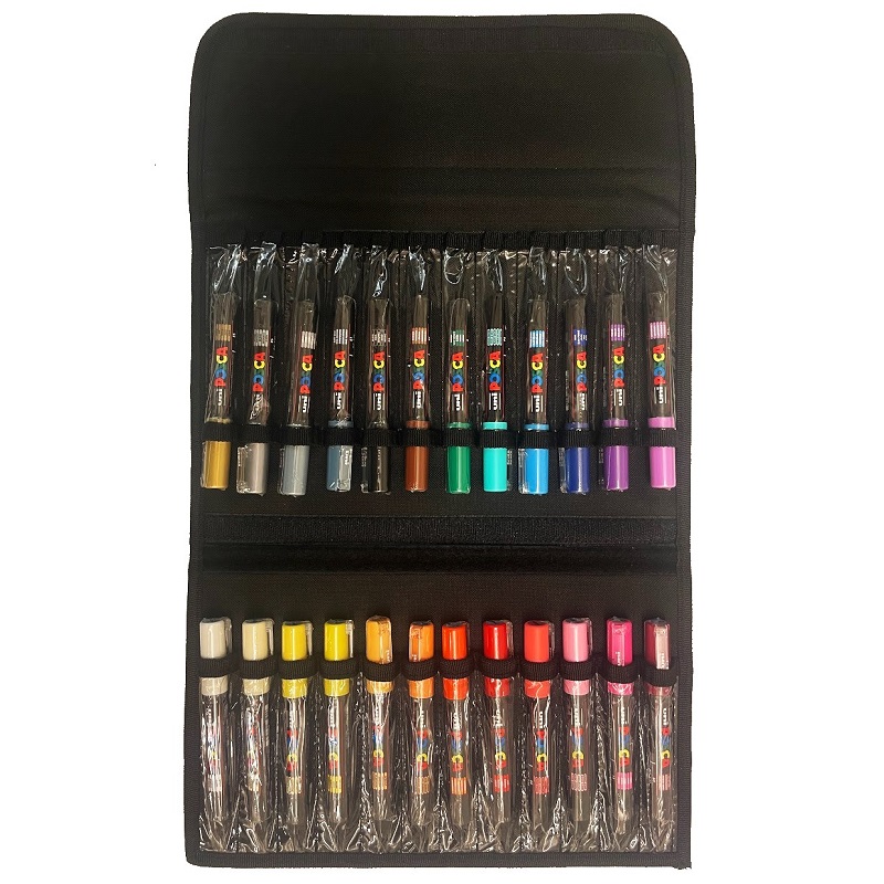 Akrylové fixy UNI POSCA EXCLUSIVE SET 1M, 24ks v pouzdře