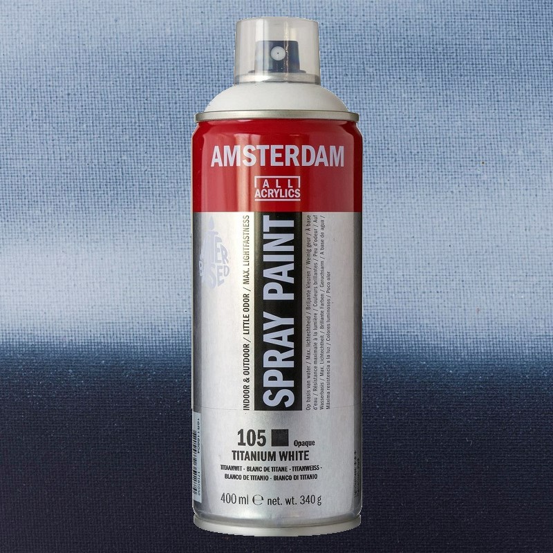Akrylový sprej AMSTERDAM 400ml, Transparent Titanium White