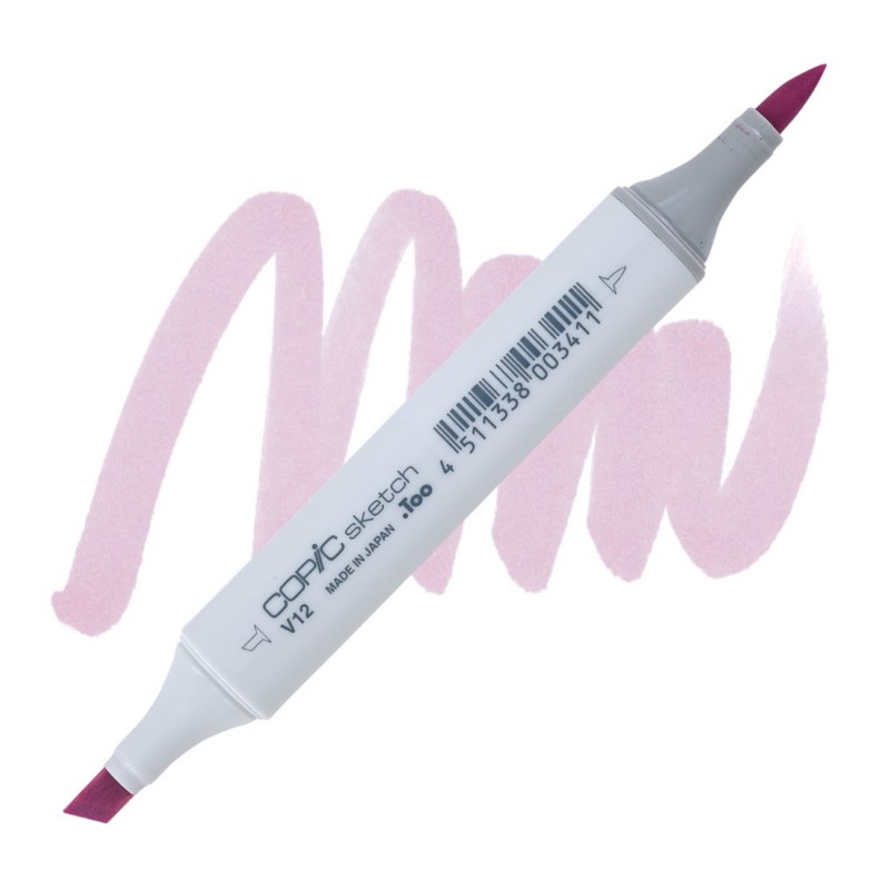 Lihová fixa COPIC Sketch oboustranná Brush & Chisel, V12 Pale lilac