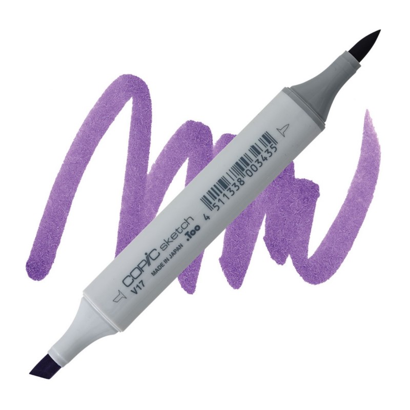 Lihová fixa COPIC Sketch oboustranná Brush & Chisel, V17 Amethyst