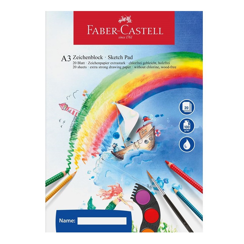 Blok FABER-CASTELL Sketch Pad A3, 20 listů
