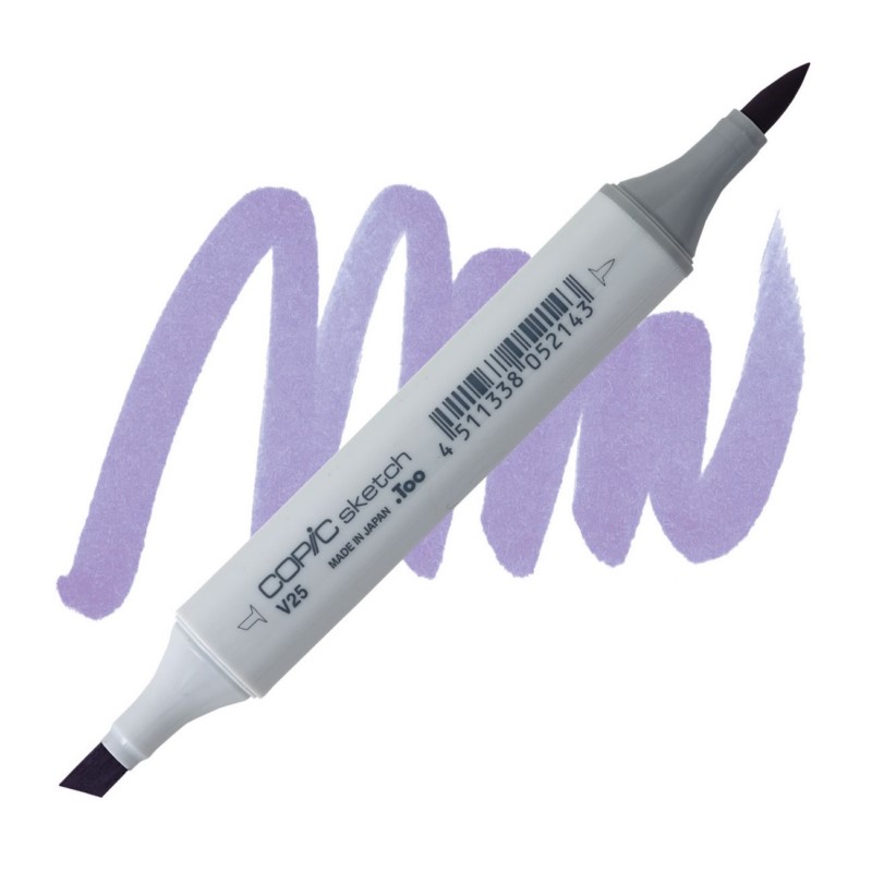Lihová fixa COPIC Sketch oboustranná Brush & Chisel, V25 Pale blackberry