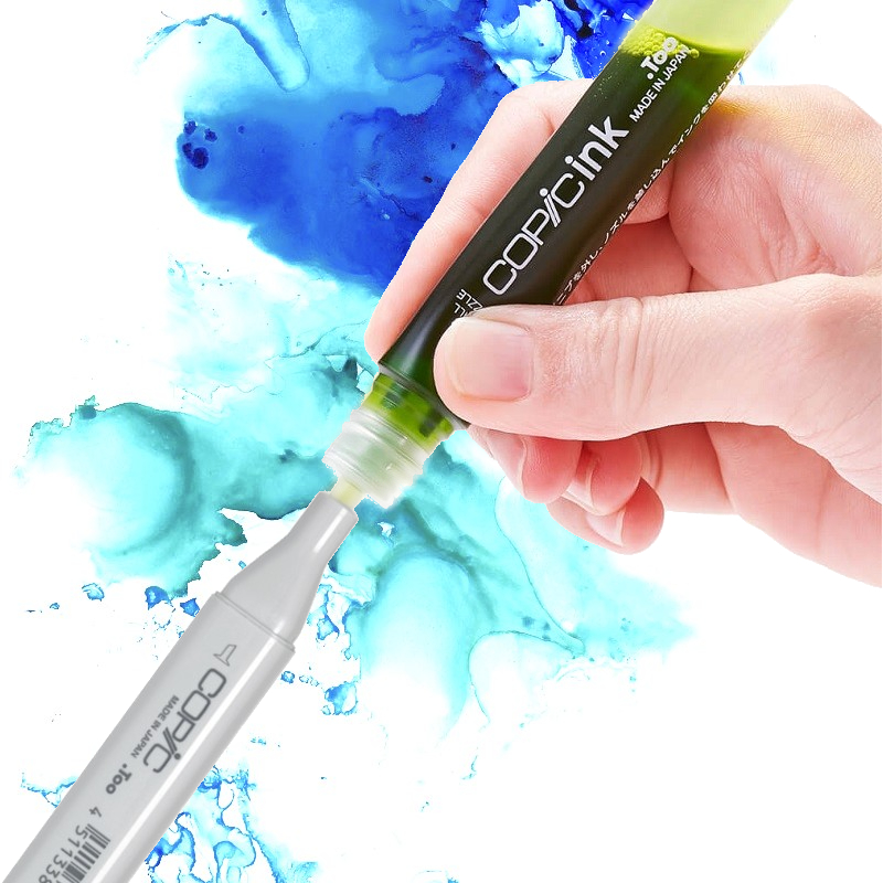 Doplnění inkoustu do lihové fixy COPIC Classic Doplnění inkoustu: bez výměny hrotů