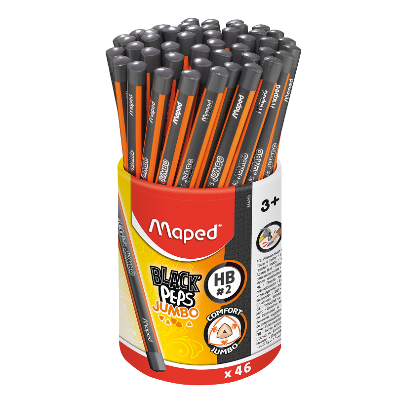 Tužky MAPED Black Peps Jumbo HB, 46ks školní set