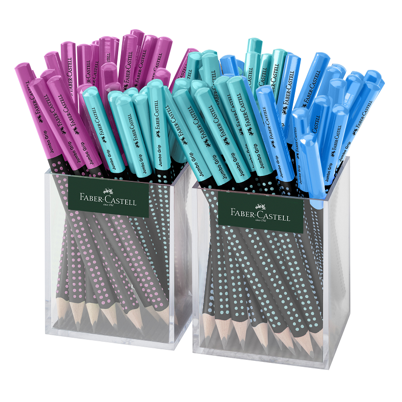 FABER-CASTELL grafitová tužka Grip JUMBO, HB 72ks ve stojánku