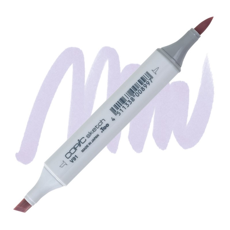 Lihová fixa COPIC Sketch oboustranná Brush & Chisel, V91 Pale grape