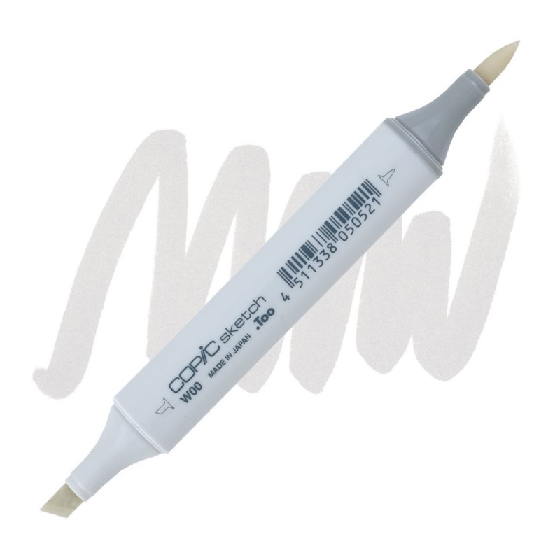 Lihová fixa COPIC Sketch oboustranná Brush & Chisel, W00 Warm gray 00